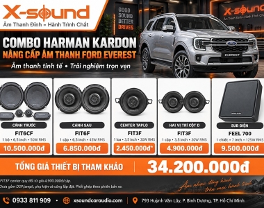 Ford Everest độ loa gì? Full cấu hình Harman Kardon FIT + FEEL700 cho SUV 7 chỗ