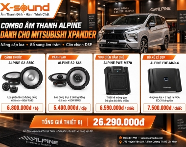 Mitsubishi Xpander độ loa gì? Cấu hình Alpine S-Series + sub điện + DSP