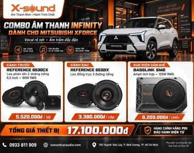 Mitsubishi Xforce độ loa gì? Infinity Reference + BassLink SM2 đáng nâng cấp