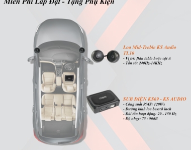 Combo Âm Thanh Ô Tô Cơ Bản KS-Audio – Nâng Cấp Dễ Dàng, Hiệu Quả Cao Tại Bình Dương & TP.HCM