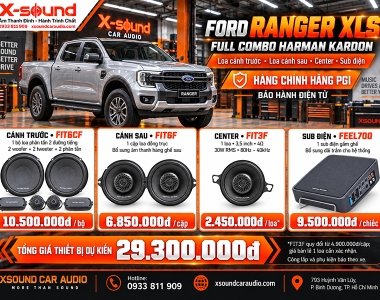 Ford Ranger XLS độ loa gì? Combo Harman Kardon Full System 29,3 triệu tại Xsound