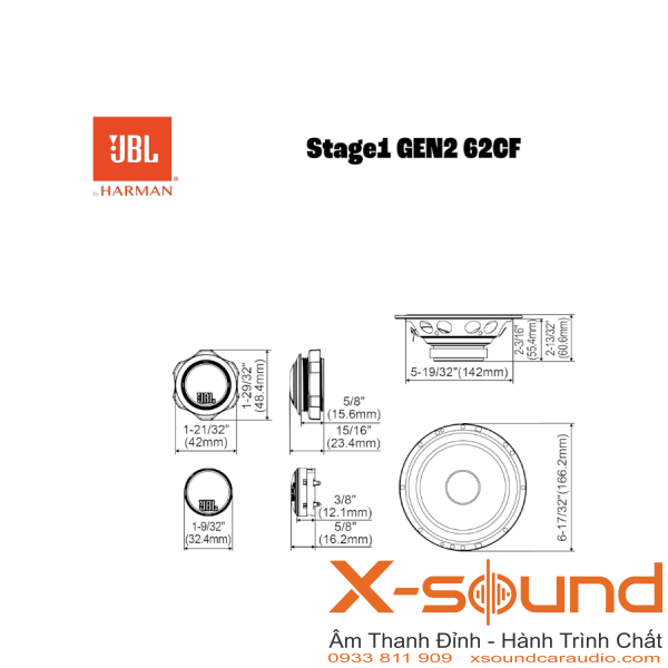 Loa Ô Tô JBL Stage1 62F Chính Hãng | XSound Car Audio