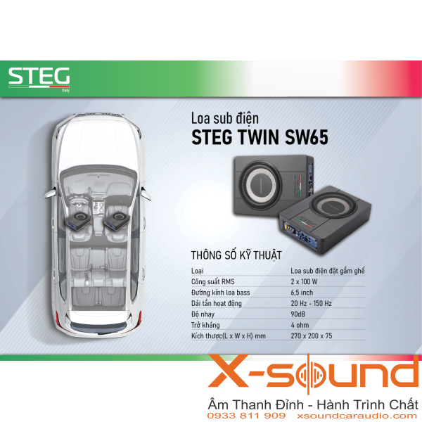 Loa sub điện STEG TWIN SW65